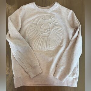 Playbill Disney The Lion King Broadway Simba Embossed Sweatshirt Beige Size M